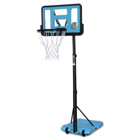 Use for Outdoor Height Adjustable 4.8 to 7.7ft Basketball Hoop 44 Inch Backboard Portable Basketball Goal System with Stable Base and Wheels (Color: as Pic)