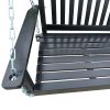 Front Porch Swing with Armrests; Wood Bench Swing with Hanging Chains; for Outdoor Patio ; Garden Yard; porch; backyard; or sunroom; Easy to Assemble;