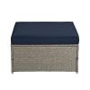 Outdoor Garden Patio Furniture 6-Piece Brown PE Rattan Wicker Sectional  Cushioned Sofa Sets