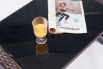 4 Pieces Outdoor Patio Furniture Sets Garden Rattan Chair Wicker Set;  Poolside Lawn Chairs with Tempered Glass Coffee Table Porch Furniture