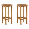 3 Piece Patio Dining Set Solid Wood Acacia