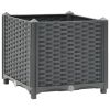 vidaXL Raised Bed 15.7"x15.7"x15" Polypropylene