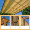 Outdoor Living  Outdoor Retractable Pergola with Weather-Resistant Canopy Aluminum Gar