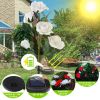 2Pcs Solar Powered Lights Outdoor Rose Flower LED Decorative Lamp Water Resistant Pathway Stake Lights