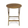 Truda Outdoor Acacia Wood Wicker Foldable Bistro Set with Chairs and Table