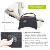 Outdoor Wicker Recliner with Flip Table;  Adjustable Push Back Rattan Reclining Lounge Chair with Footrest