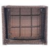 4 Pieces Outdoor Patio Furniture Sets Garden Rattan Chair Wicker Set;  Poolside Lawn Chairs with Tempered Glass Coffee Table Porch Furniture