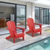 HDPE Adirondack Chair; Fire Pit Chairs; Sand Chair; Patio Outdoor Chairs; DPE Plastic Resin Deck Chair; lawn chairs; Adult Size ; Weather Resistant fo